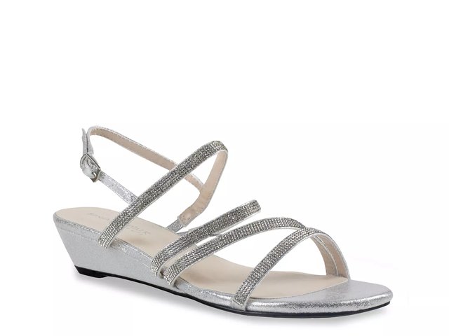 Dsw silver wedge sandals cheap