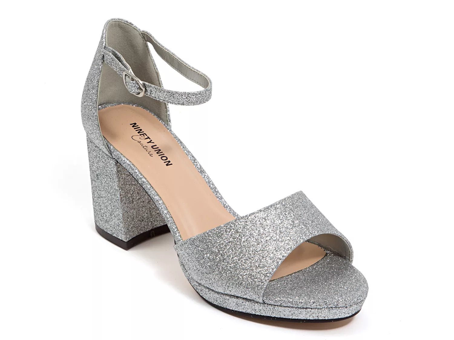 Ninety Union Jazzy Platform Sandal | Women's | Silver Metallic | Size 11 | Heels | Sandals | Ankle Strap