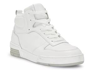 Plain white high top on sale sneakers