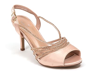  LADY COUTURE Women's MESH Platform with Stone Dream Champagne  35