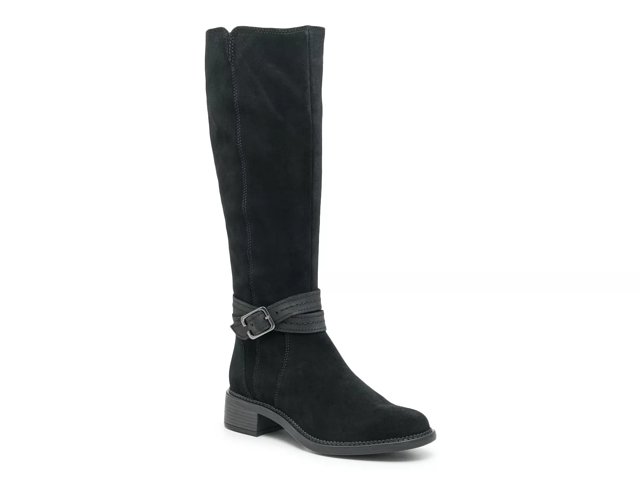 Clarks knee high suede boots sale