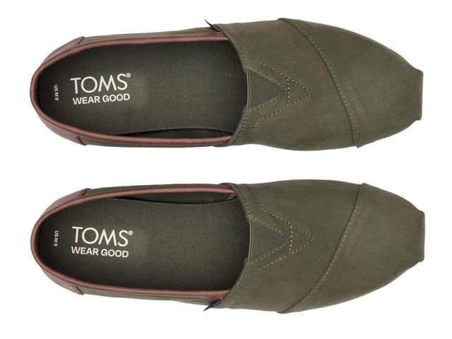 Leather slip on toms hotsell