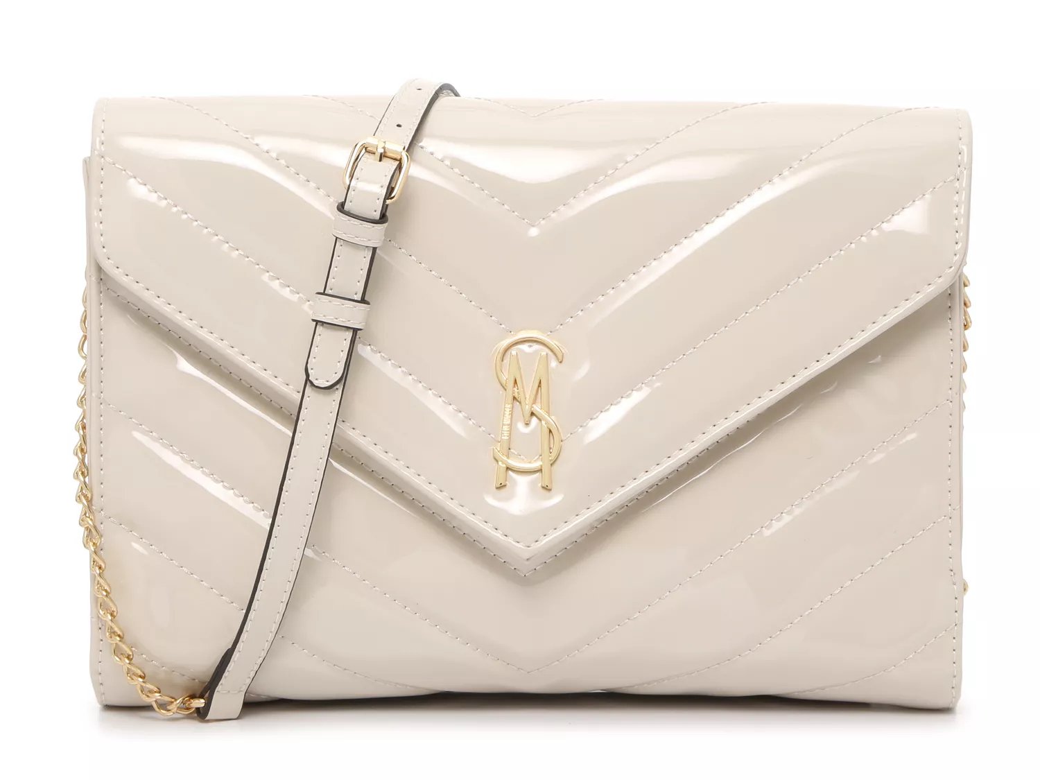 White on sale patent clutch