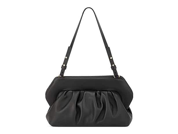 Women's Vince Camuto Barlo Small Shoulder Bag | Black Patent Leather