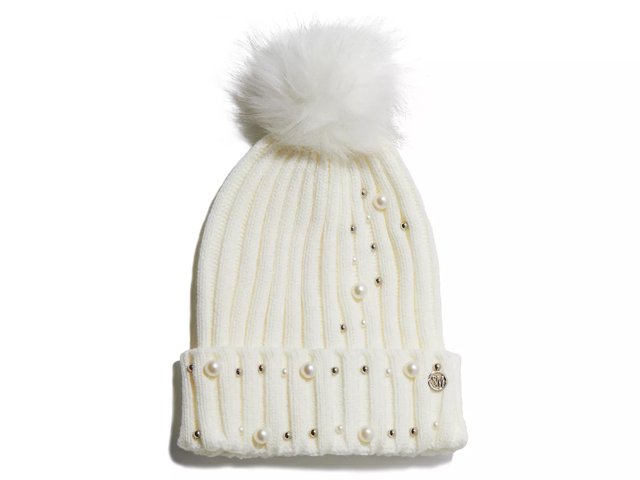 Steve Madden Falling Pearl Embellished Beanie Free Shipping DSW