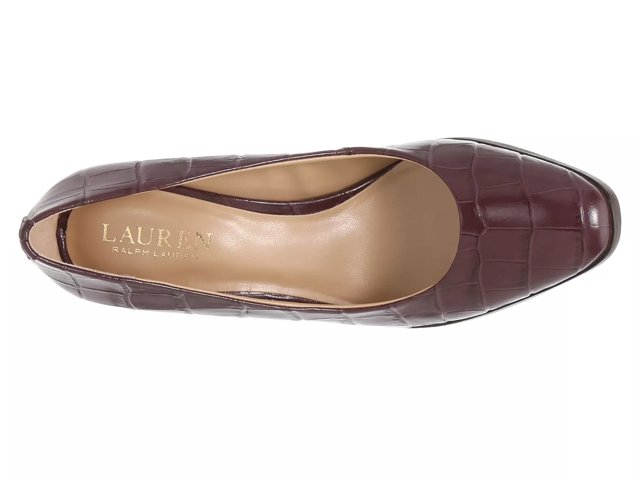 Ralph lauren leather pumps hot sale