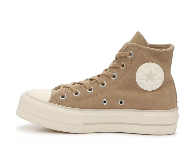 converse brown high top platform