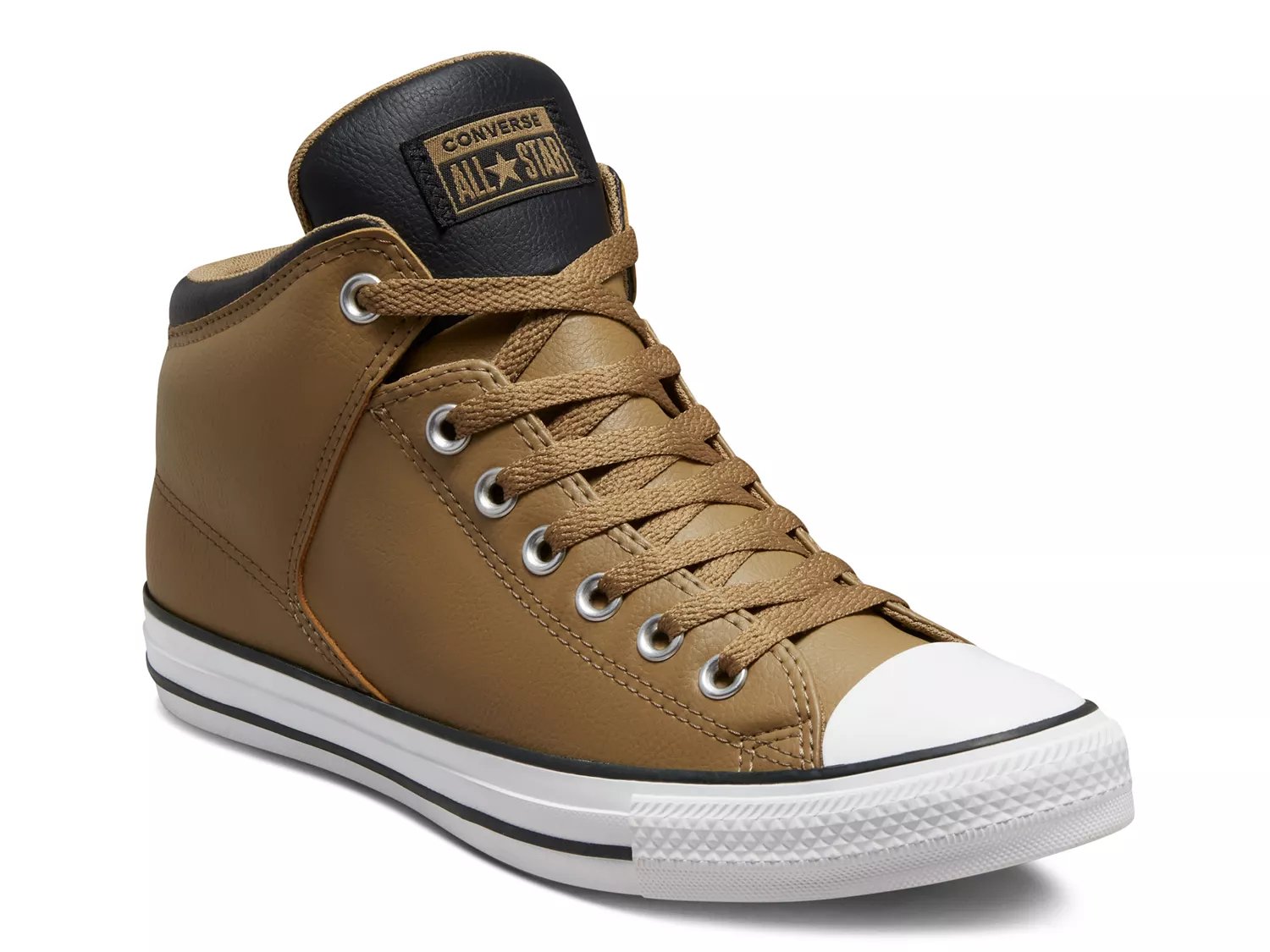 Mens tan cheap leather converse