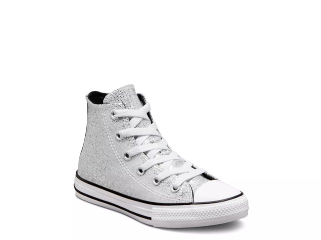 Kids silver glitter converse outlet