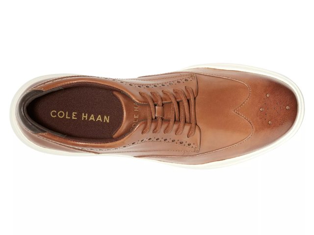 Cole Haan Men's Grand Cross Court Wingtip Sneakers, Cognac, 13 D Width