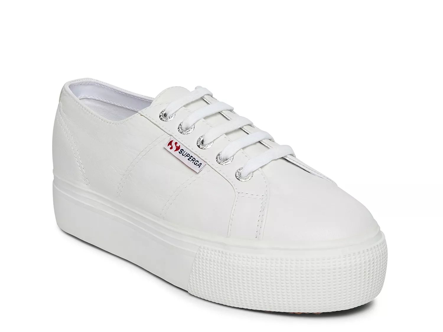 superga leather lace up sneakers