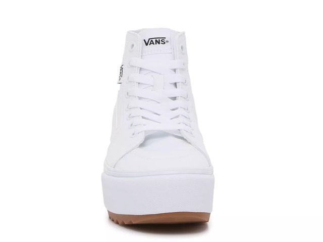 White high top vans platform discount
