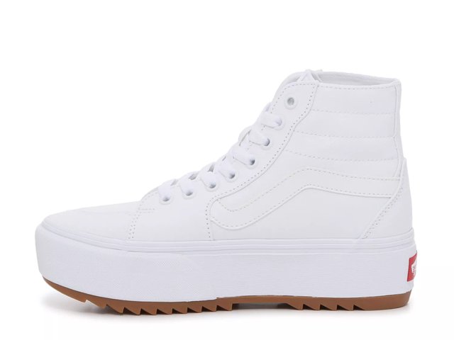 White vans thick sole clearance
