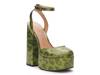 Skilla Platform Pump Green Leopard Print view