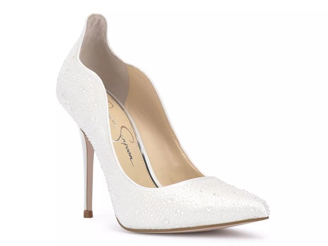 Jessica simpson metallic pumps new arrivals