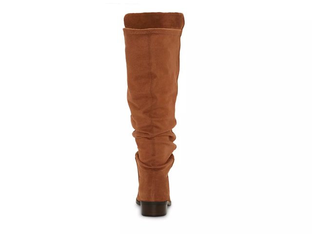 Cognac over the 2025 knee wide calf boots