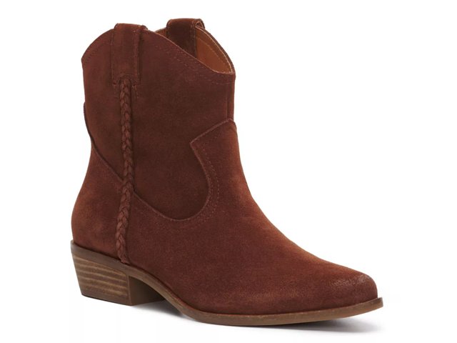 Lucky brand cognac booties top