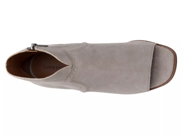 Lucky brand grey suede booties cheap