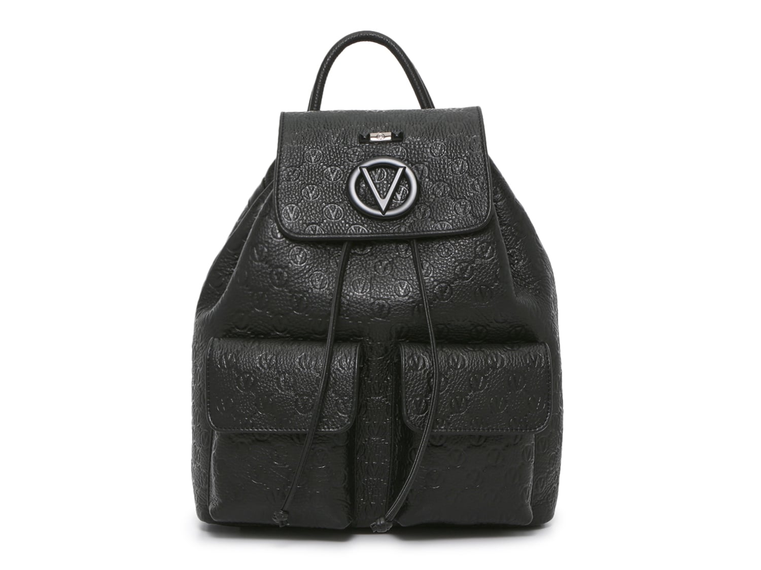 Valentino by Mario Valentino Minimal Foldover Backpack in Black