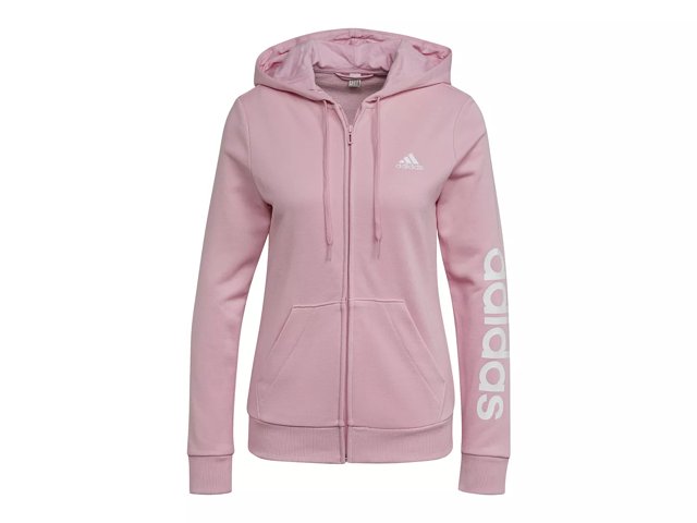 Womens pink adidas hoodie top