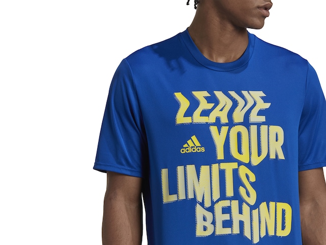 adidas Designed for Movement AEROREADY HIIT Slogan Men's T-Shirt - Free Shipping | DSW