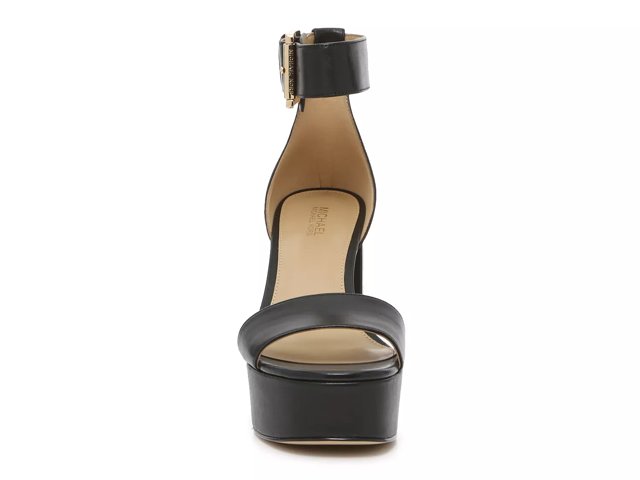 Michael kors tara floral embellished leather platform sandal outlet