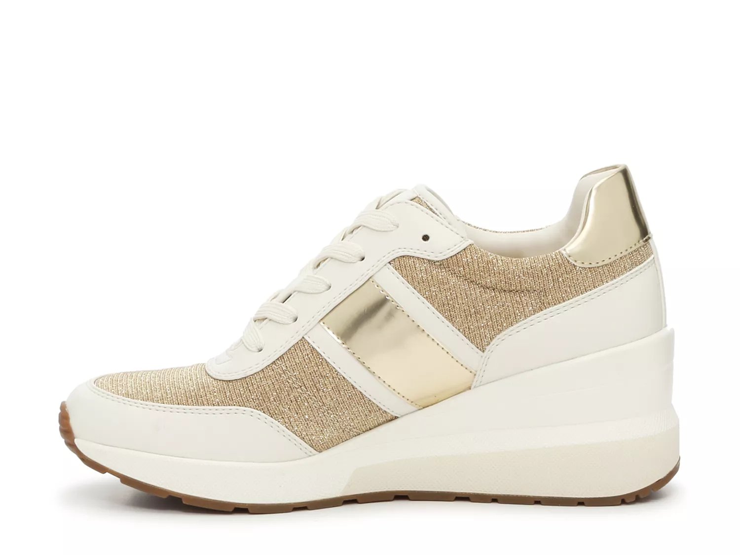 michael kors gold wedge sneakers