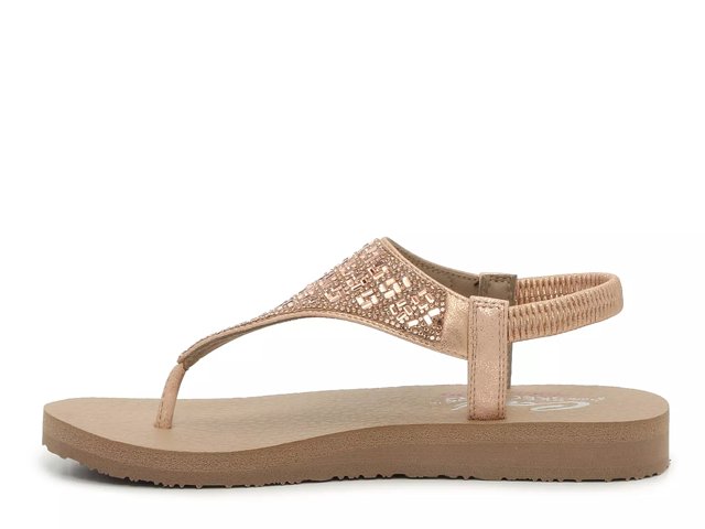 Skechers meditation rock crown sandals rose gold 2025