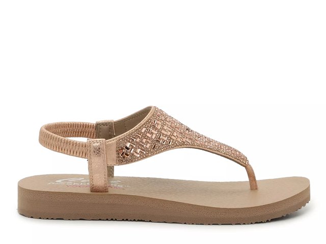 Skechers meditation rock crown sandals rose gold clearance