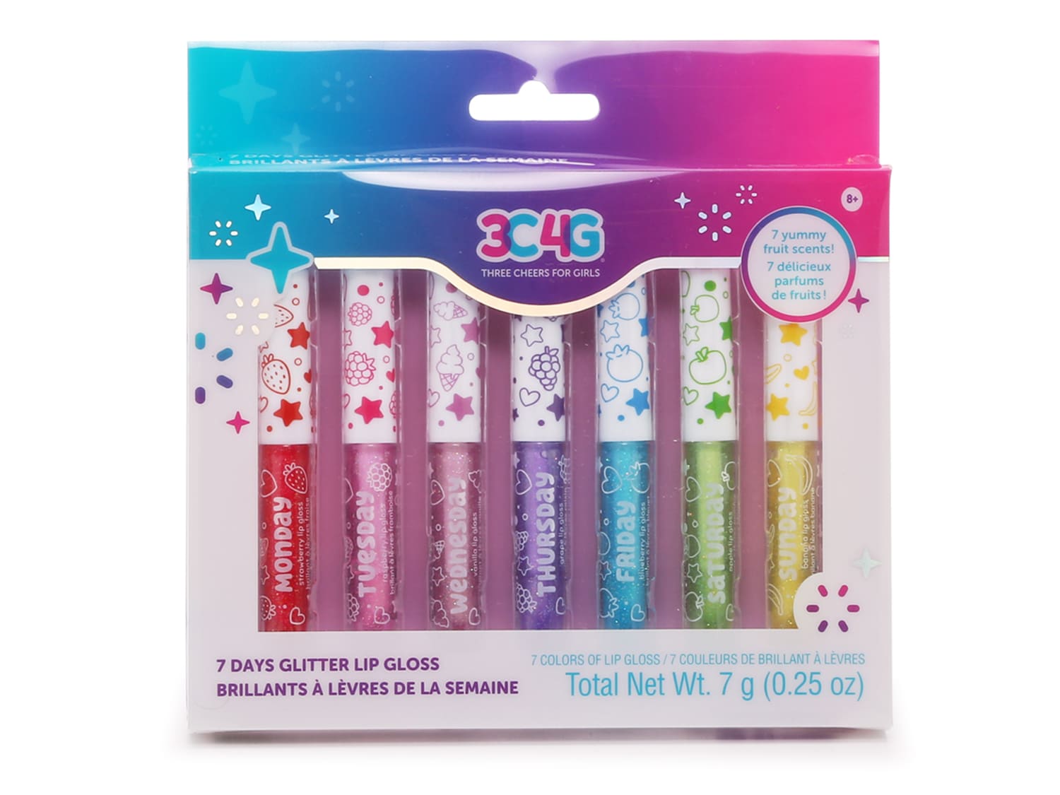 3C4G® 7 Days Glitter Lip Gloss Set