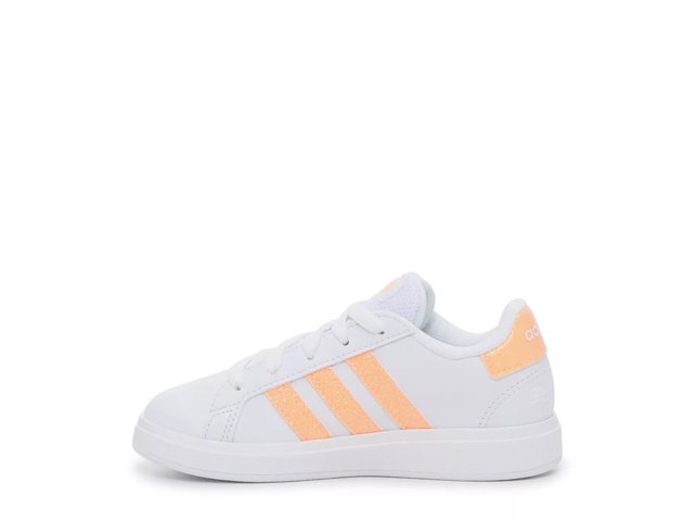 Adidas VL Court 2.0k kids 11.5 white/black stripes