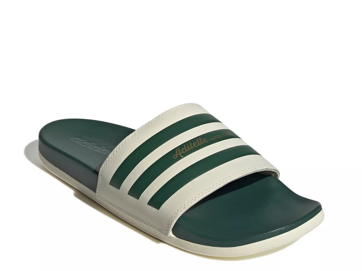 Adidas adilette shop white green