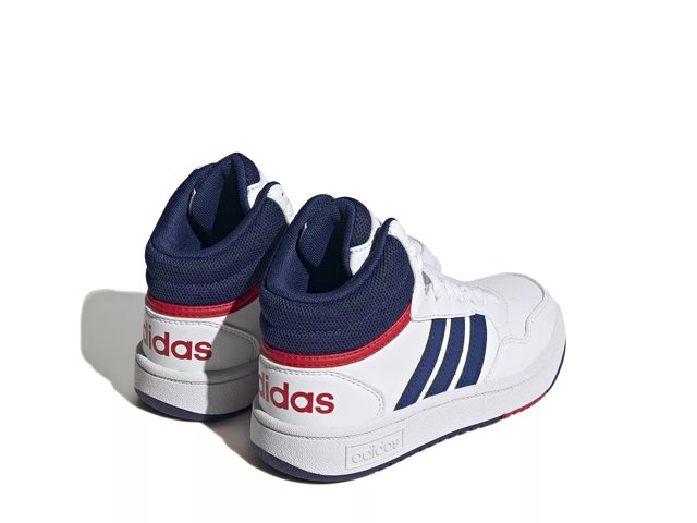 adidas Hoops Mid 3.0 Athletic Shoe - Little Kid / Big Kid - Core Black /  Cloud White