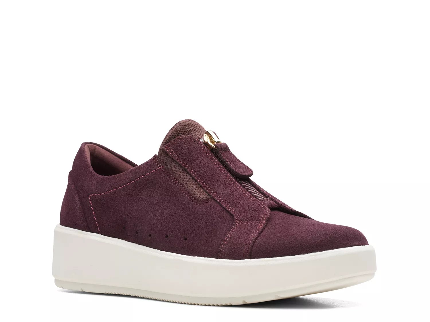 Burgundy slip sale on sneakers