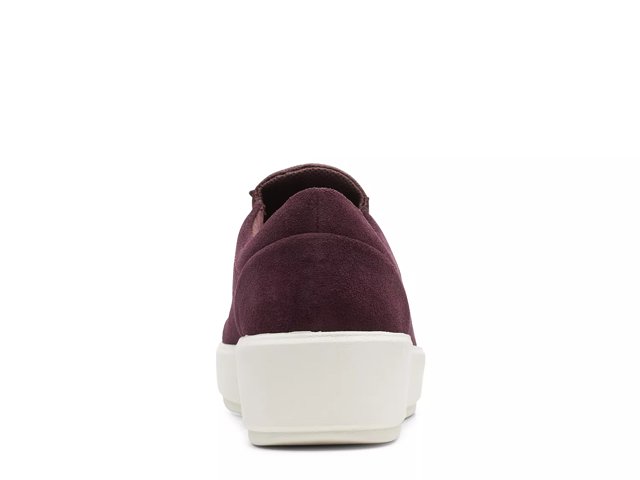 Burgundy slip shop on sneakers