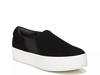 Suede slip cheap on platform