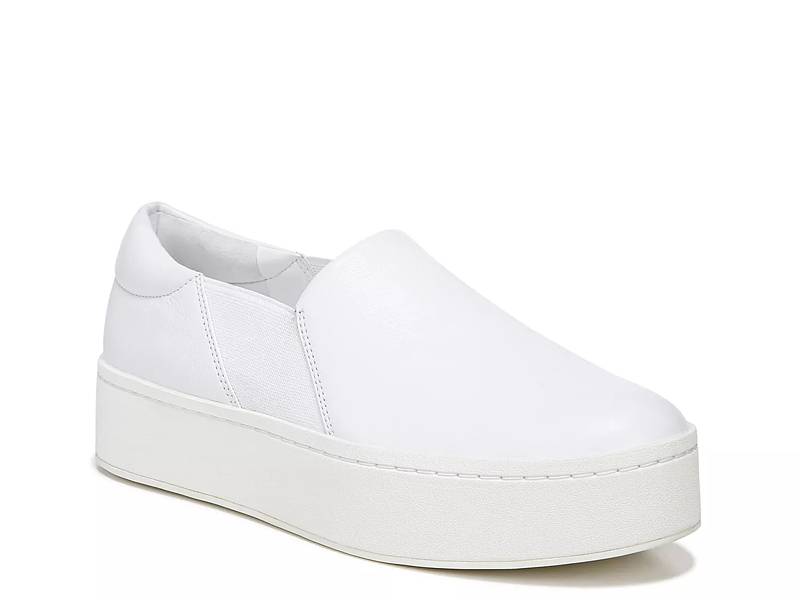 Vince white sale slip on sneakers