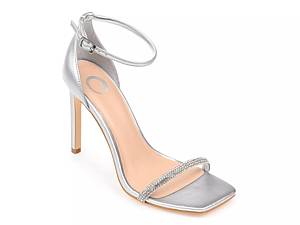 Silver strappy best sale heels dsw