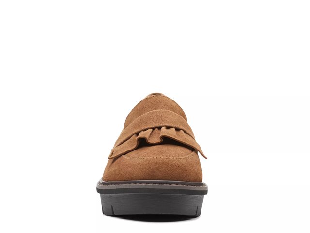 Clarks suede slip on loafers hot sale