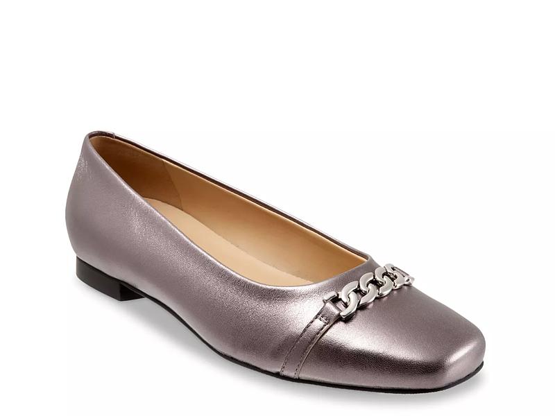 Trotters Estee Woven Silver Slip shops on Flat 8.5 Extra Wide