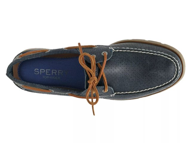 Blue sperry boat shoes discount