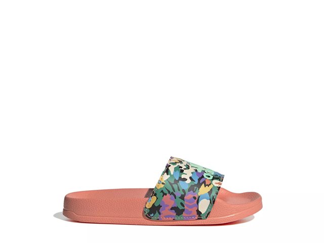 Adidas adilette slides floral sale