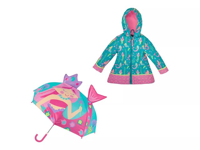 Girls mermaid raincoat sales