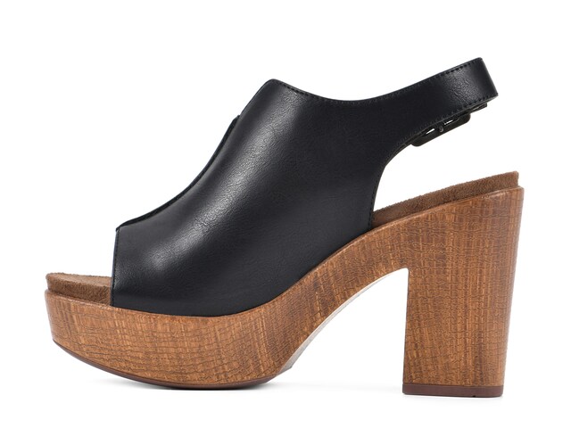 Chanel Black Leather Platform Wooden Clogs Size 40