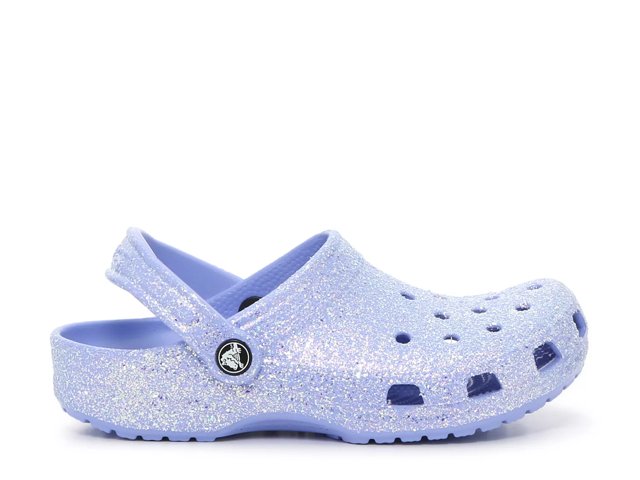White on sale glitter crocs