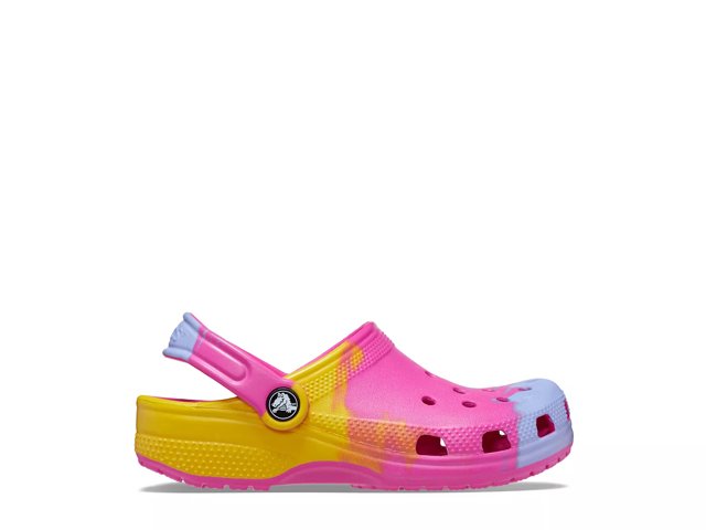 Pink and yellow crocs hotsell