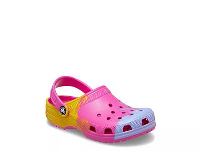 Yellow and clearance pink crocs