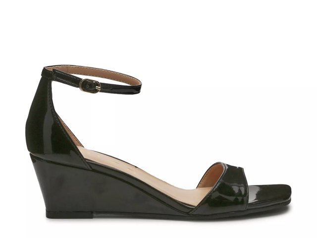 Unisa black shop wedge sandals