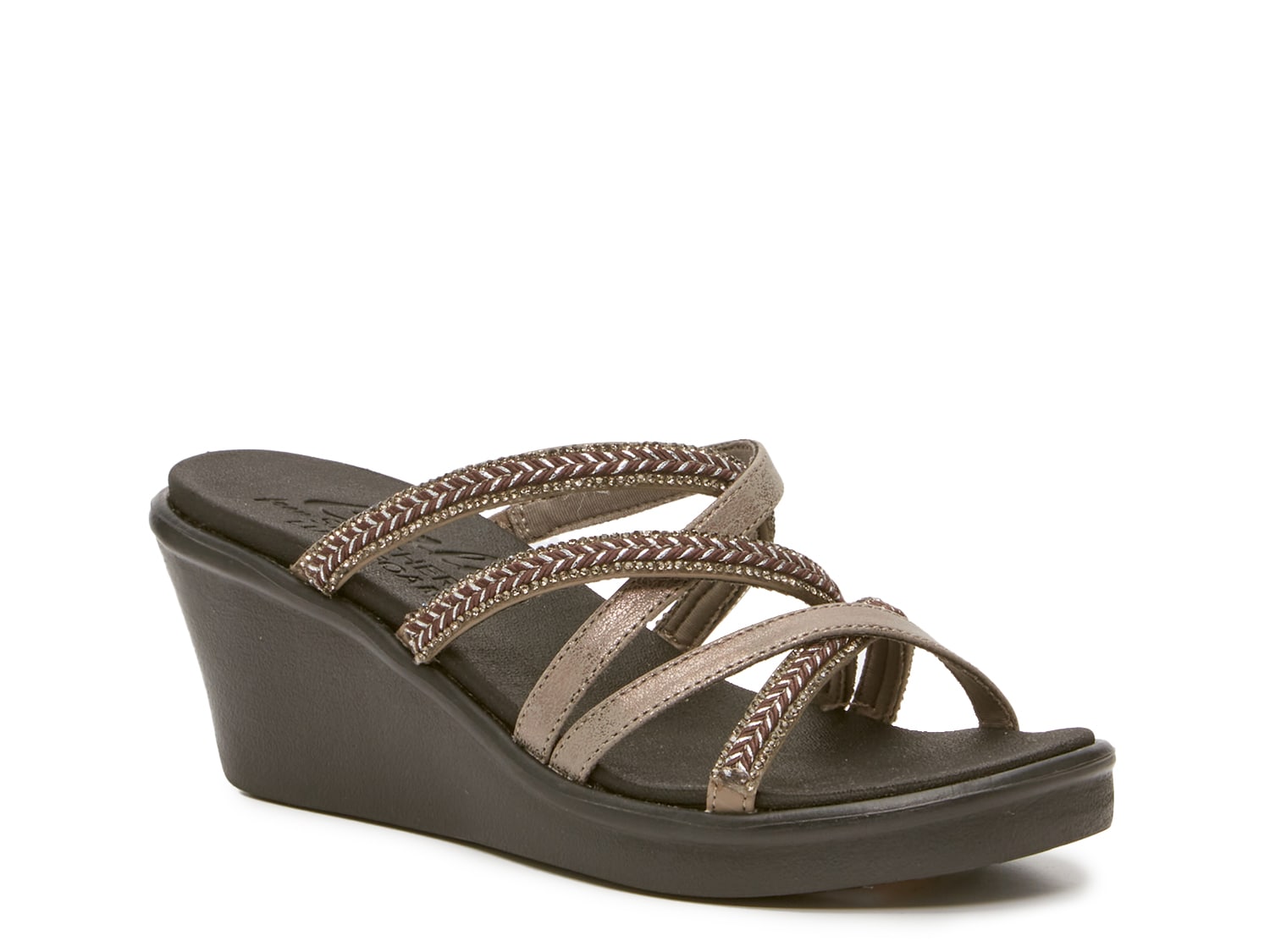 Skechers Rumble On Wedge Sandal - Free Shipping | DSW