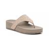 Floopi Womens Anna Wedge Yoga Mat Thong Flip Flop - Grey/Anchor 519 7